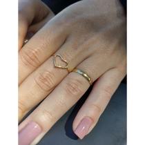 Anel Coração ouro 18 kilates peso 1 grama maciço