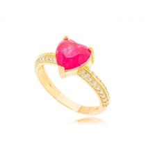 Anel Coração Rubi Fusion Anel Coração Rubi Fusion