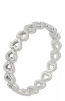 Anel Coração Vazado Volta Toda Prata 925 Kl