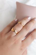 Anel Coroa Banhado a Ouro 18k