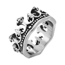 Anel Coroa Unissex Retrô Punk Clássico Criativo Tendência De Moda Joia De Festa De Rua Presente