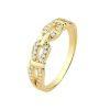 Anel Corrente Cravejado Micro Zircônias Dourado Anel Corrente Cravejado Micro Zircônias Dourado