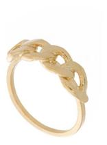 Anel Corrente Grume Batida Banhado A Ouro Anel Corrente Grume Batida Banhado A Ouro