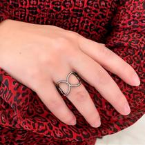 Anel Cravejado 4 Círculos Black