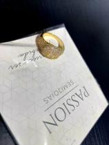 Anel cravejado pedra branca Anel cravejado pedra branca