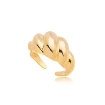 Anel Croissant Estiloso Regulável Ouro 18k