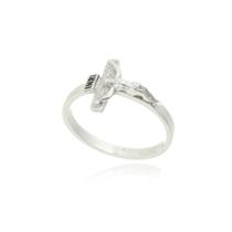 Anel Crucifixo Com Cristo Em Prata 925 Kl Modelo 02