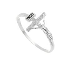 Anel Crucifixo Com Cristo Prata 925 Kl Modelo 03 Anel Crucifixo Com Cristo Prata 925 Kl Modelo 03