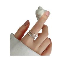 Anel Cruzado Ajustável De Dupla Camada Em Ouro E Prata Para Mulheres, Joia Minimalista Para Dedo, Anel Cruzado Ajustável De Dupla Camada Em Ouro E Prata Para Mulheres, Joia Minimalista Para Dedo,