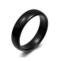 Anel de Aço Inox Preto 6MM Anel de Aço Inox Preto 6MM