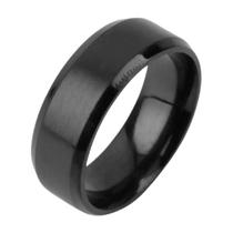 Anel de Aço Inox Preto Masculino Feminino