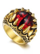 Anel de aço inoxidável banhado a ouro Bandmax tamanho 13 para homens Anel de aço inoxidável banhado a ouro Bandmax tamanho 13 para homens