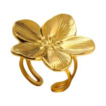 Anel De Aço Inoxidável Dourado Com Contas Para Mulheres, Joia Para Casamento, Festa, Presente Para
