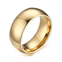 Anel de Aço Inoxidável Dourado