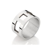 Anel de aço inoxidável masculino rommanel vazado quadrados 210097 Anel de aço inoxidável masculino rommanel vazado quadrados 210097