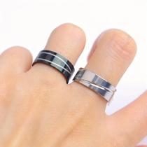 Anel de Aço Inoxidável Unissex Design Minimalista Listrado e Oco, Estilo Moderno e Durável Anel de Aço Inoxidável Unissex Design Minimalista Listrado e Oco, Estilo Moderno e Durável