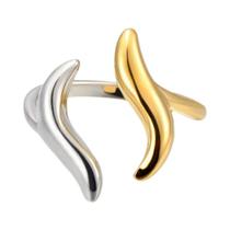 Anel De Bolinhas Ajustável Em Aço Inoxidável Banhado a Ouro 18K, Cores Mistas, Joia De Dedo