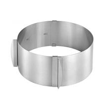 Anel de bolo de aço inoxidável ajustável para mousse e panificação Anel de bolo de aço inoxidável ajustável para mousse e panificação