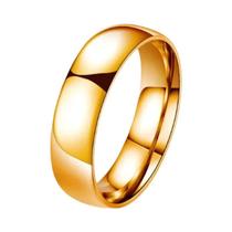 Anel De Casamento De Aço Inoxidável 6MM Liso Em Titânio Para Mulheres, Homens E Casais, Joia À Prova