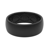 Anel de casamento de silicone Groove Life Solid Preto/Preto Tamanho 12