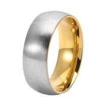 Anel De Casamento Em Aço Titânio Escovado Matte Bicolor Para Homens Joia Minimalista Para Uso Diário Anel De Casamento Em Aço Titânio Escovado Matte Bicolor Para Homens Joia Minimalista Para Uso Diário
