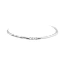 Anel De Casamento Feminino Em Aço Inoxidável Fino Minimalista Com Zircônia Cúbica Brilhante De Alta