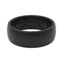 Anel de casamento Groove Life Solid preto/preto de silicone tamanho 9 Anel de casamento Groove Life Solid preto/preto de silicone tamanho 9