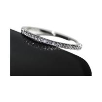Anel De Casamento Minimalista Feminino, Zircônia Cúbica Brilhante, Joia De Dedo Versátil De Alta
