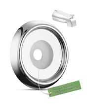 Anel de cobertura para bica de banheira OrgCreator cromado 3,8" DI 9,2 cm DE