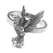 Anel de Colibrí Ajustável em Aço Inoxidável - Joia para Homens e Mulheres