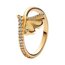 Anel De Coração Sol Em Cor Dourada Para Mulheres Tamanhos 6 7 8 9 Joias De Prata Esterlina 925