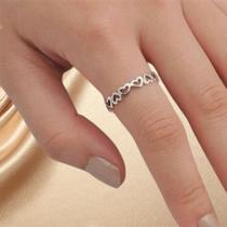 Anel de Corações Aço Inox Prateado Anel de Corações Aço Inox Prateado