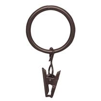 Anel de cortina Kenney Clip, pacote com 14 unidades de 5/8 a 3/4 em metal marrom Anel de cortina Kenney Clip, pacote com 14 unidades de 5/8 a 3/4 em metal marrom