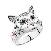 Anel De Cristal Zirconia Em Prata Para Mulheres, Estilo Boho, Presente Para Festas De Meninas