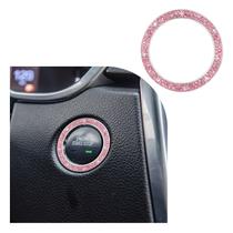 Anel de decoração Car Engine Start Stop Dickno Bling Pink