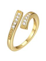 Anel de dedo do pé ChicSilver banhado a ouro 14K, ajustável