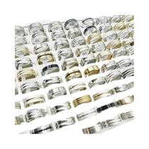 Anel De Dedo Largo Unissex Em Aço Inoxidável 20pcs Mix De Estilos Presentes De Joias Anel De Dedo Largo Unissex Em Aço Inoxidável 20pcs Mix De Estilos Presentes De Joias