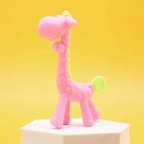 Anel de Dentição de Silicone para Bebê - Brinquedo Girafa de Desenho Animado (1 a 50 Peças)