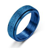 Anel de descompressão fosco de aço titânio giratório e rotativo Anéis coloridos para homens e mulheres Anel de descompressão fosco de aço titânio giratório e rotativo Anéis coloridos para homens e mulheres