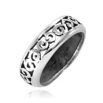 Anel de Desenho Geométrico Em Prata - 1331