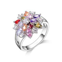 Anel De Design Floral Em Prata Esterlina 925 Com Zircônia Cúbica Para Mulheres E Meninas, Ideal Para Anel De Design Floral Em Prata Esterlina 925 Com Zircônia Cúbica Para Mulheres E Meninas, Ideal Para