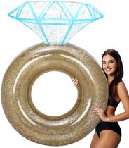 Anel de diamante inflável Pool Float MewVeer para despedida de solteira