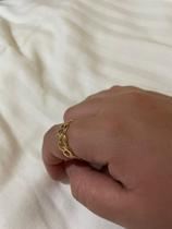 Anel de elos banhado ouro 18k