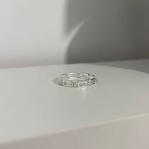 Anel de elos com micro zircônias - Banhado em prata 925 Tamanho:20