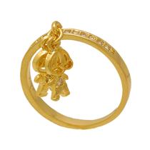 Anel De Filhos Mãe De Dois Meninos Cravejado Com Zircônias Folheado A Ouro 18k Softjoias