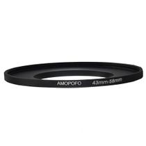 Anel de filtro de lente para câmera: alumínio AMOPOFO de 43 mm a 58 mm Anel de filtro de lente para câmera: alumínio AMOPOFO de 43 mm a 58 mm