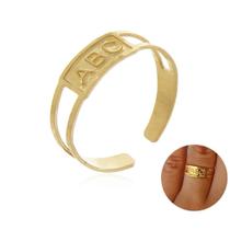 Anel De Formatura Abc Infantil Com Caixinha Em Banho De Ouro Anel De Formatura Abc Infantil Com Caixinha Em Banho De Ouro