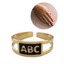 Anel De Formatura Abc Infantil Regulavel Banhado Anel De Formatura Abc Infantil Regulavel Banhado