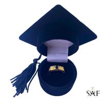 Anel De Formatura Abc Infantil Regulável Com Pedra E Capelo Anel De Formatura Abc Infantil Regulável Com Pedra E Capelo