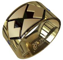 Anel De Formatura De Administração De Empresa Em Ouro 18k